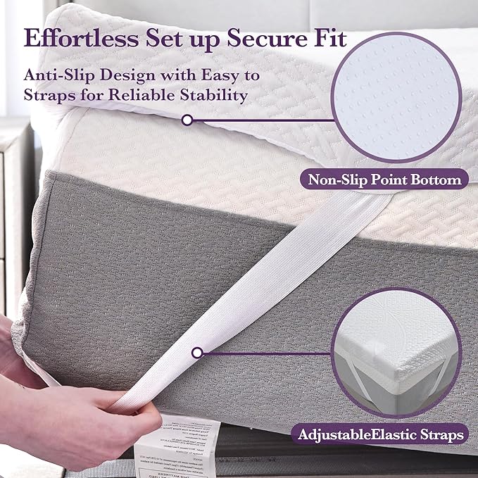 Memory Foam Cooling Mattress Topper - King