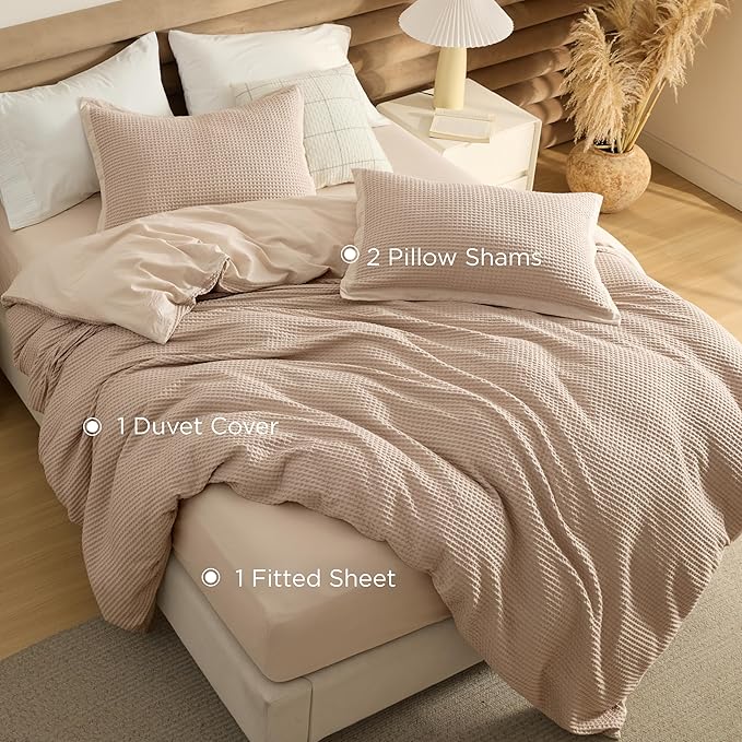100% Cotton Duvet Cover Set - King - 4 Piece