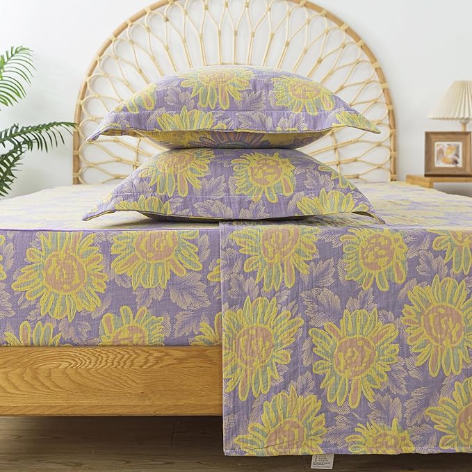 100% Cotton Bed Sheet Set - King - 4 Piece