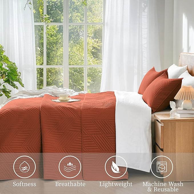 Microfiber Quilt Set - Queen
