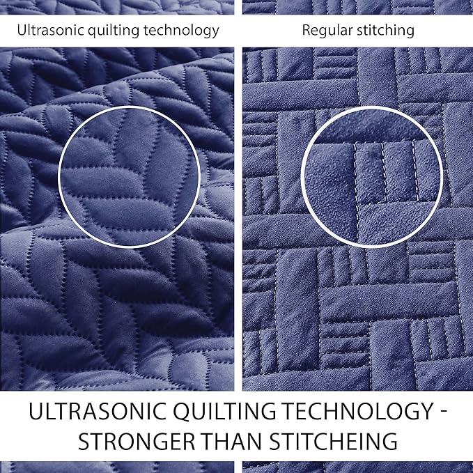 Microfiber Quilt Set - California King - 3 Piece