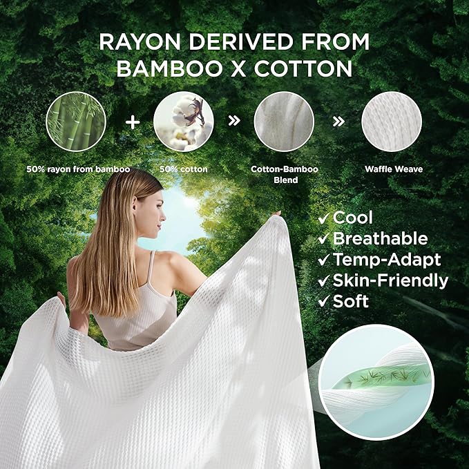 Bamboo Cooling Duvet Cover Set - King - 3 Piece