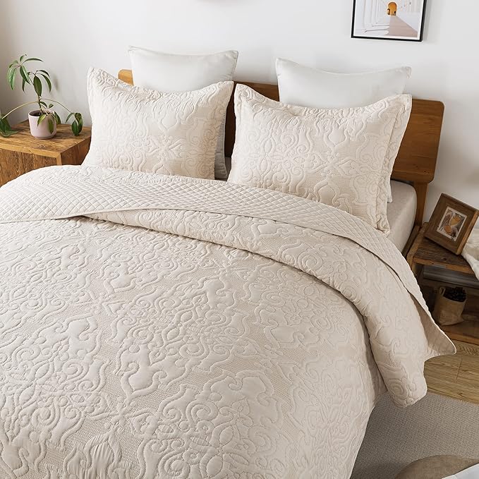 Microfiber Quilt Set - King - 3 Piece