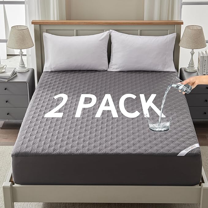 Waterproof Mattress Protector - Full - 2 Pack