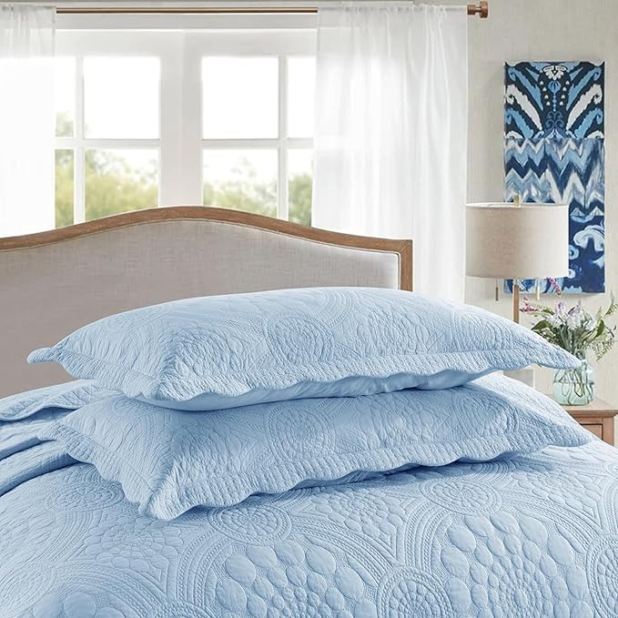 100% Cotton Quilt Set - King - 3 Piece