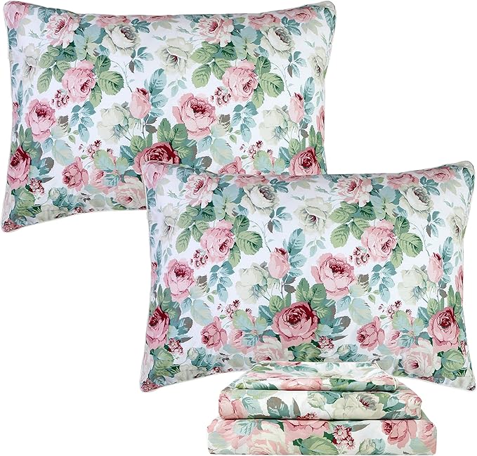 100% Cotton Bed Sheet Set - King - 4 Piece