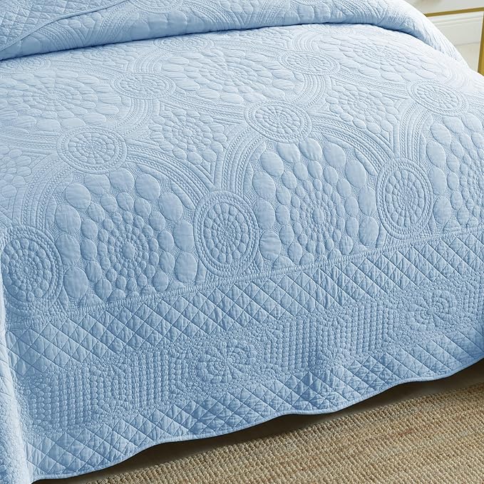 100% Cotton Quilt Set - King - 3 Piece