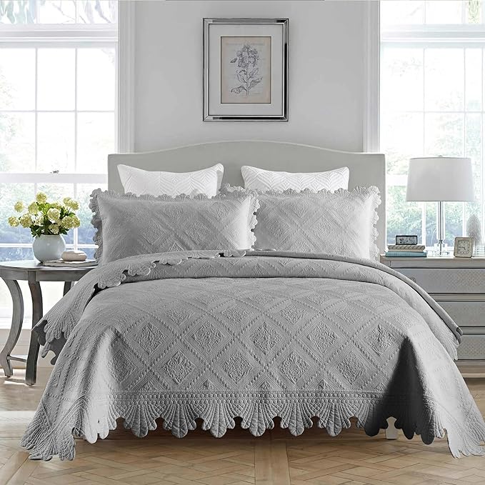 100% Cotton Quilt Set - Queen - 3 Piece