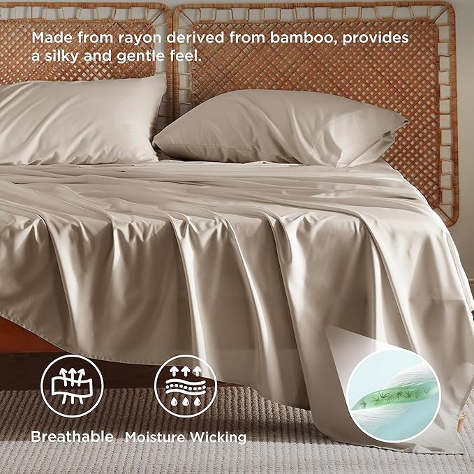 Bamboo Cooling Bed Sheet Set - California King