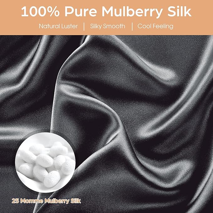 Mulberry Silk Pillowcase Set - King - 2 Pack