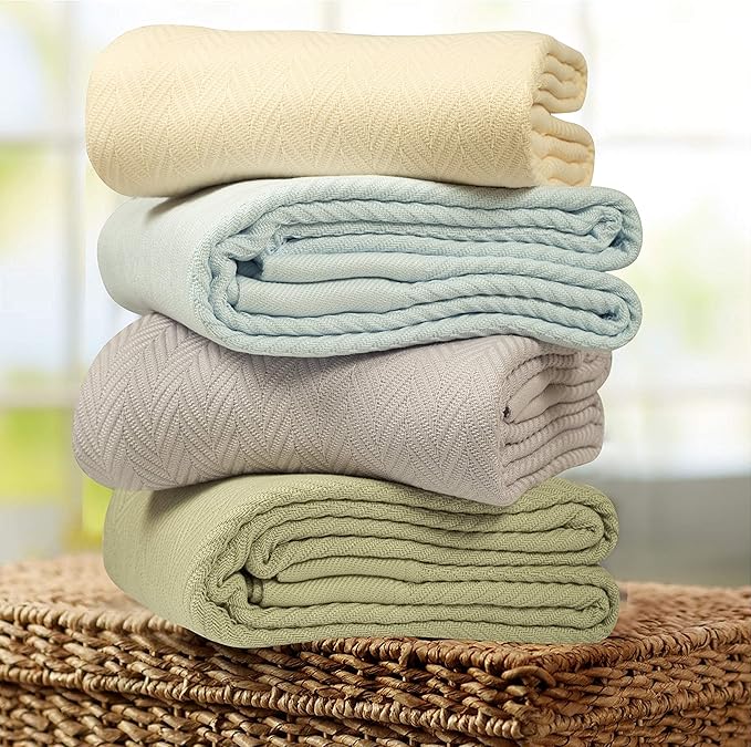 100% Cotton Blanket - Twin - 68 x 92 in