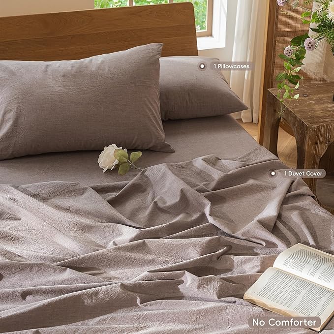Linen Duvet Cover Set - Twin