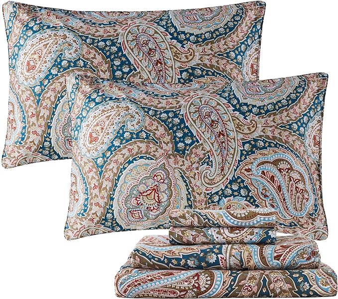 100% Cotton Hypoallergenic Bed Sheet Set - Queen - 4 Piece
