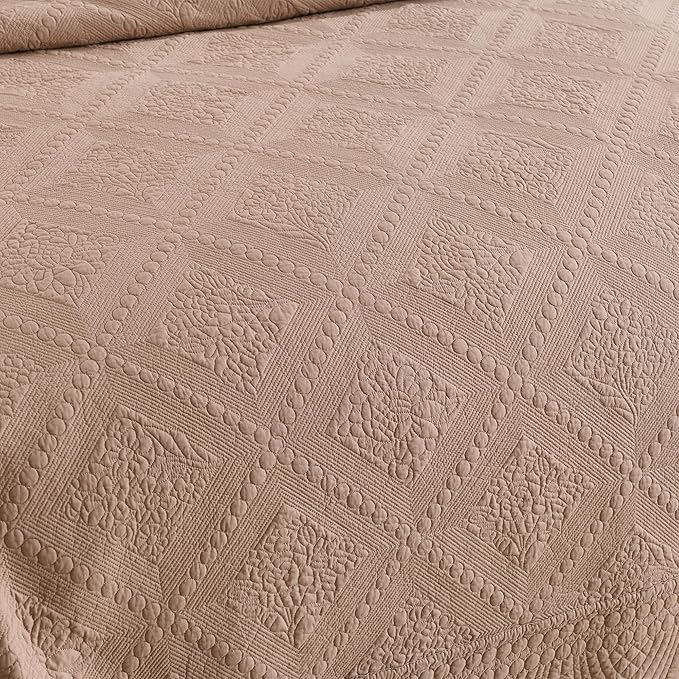 100% Cotton Quilt Set - King - 3 Piece