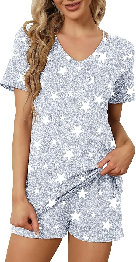 Women's Pajama Set - Short Sleeve - 2 Piece