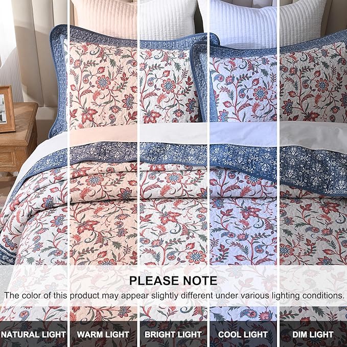 100% Cotton Bedding Set - California King - 3 Piece