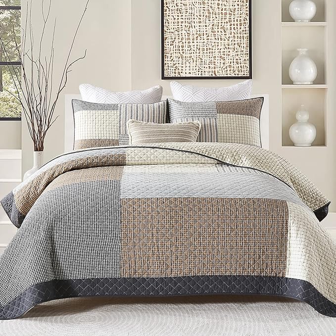 100% Cotton Quilt Set - Queen - 3 Piece