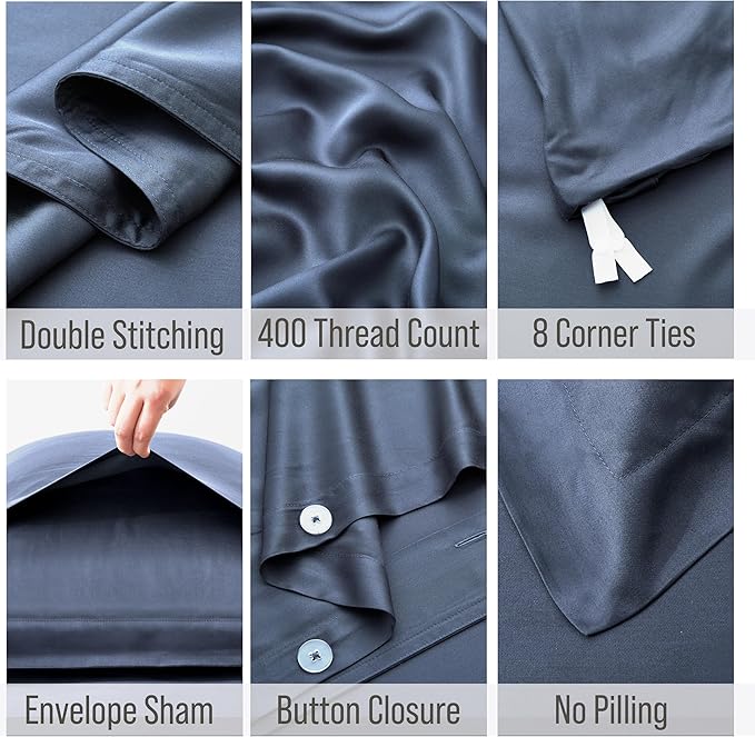 Bamboo Cooling Duvet Cover Set - King - 3 Piece