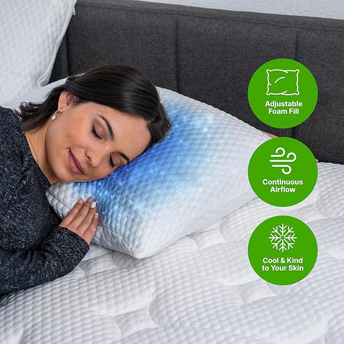 Memory Foam Cooling Bed Pillow - King