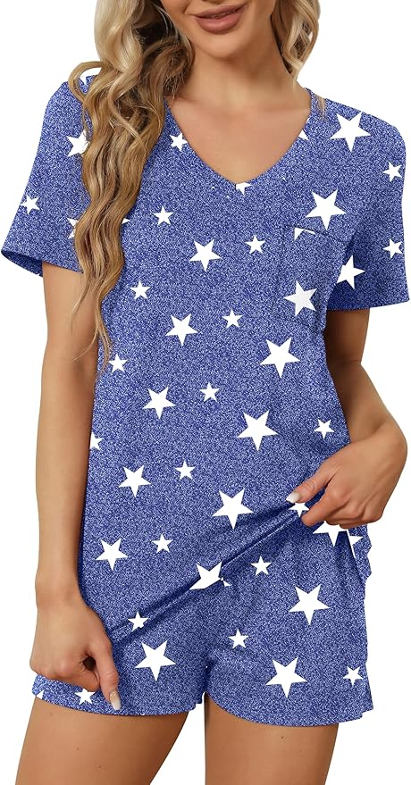 Women's Pajama Set - Short Sleeve - 2 Piece