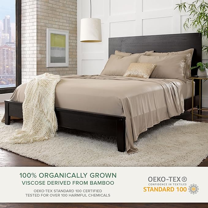Bamboo Cooling Bed Sheet Set - King - 4 Piece