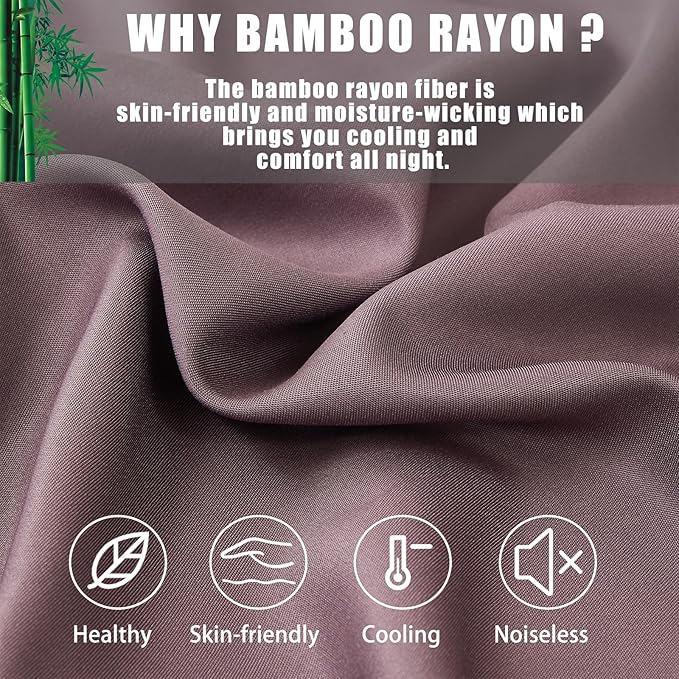 Bamboo Cooling Pillowcase Set - Standard - 20 x 26 in - 2 Pack - 2 Piece