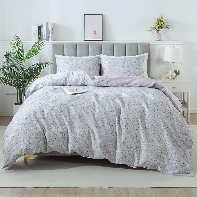 100% Cotton Duvet Cover Set - Queen - 3 Piece