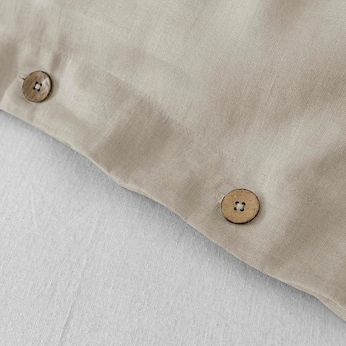 Linen Duvet Cover Set - Queen - 3 Piece