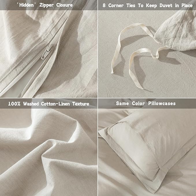 Linen Duvet Cover Set - King