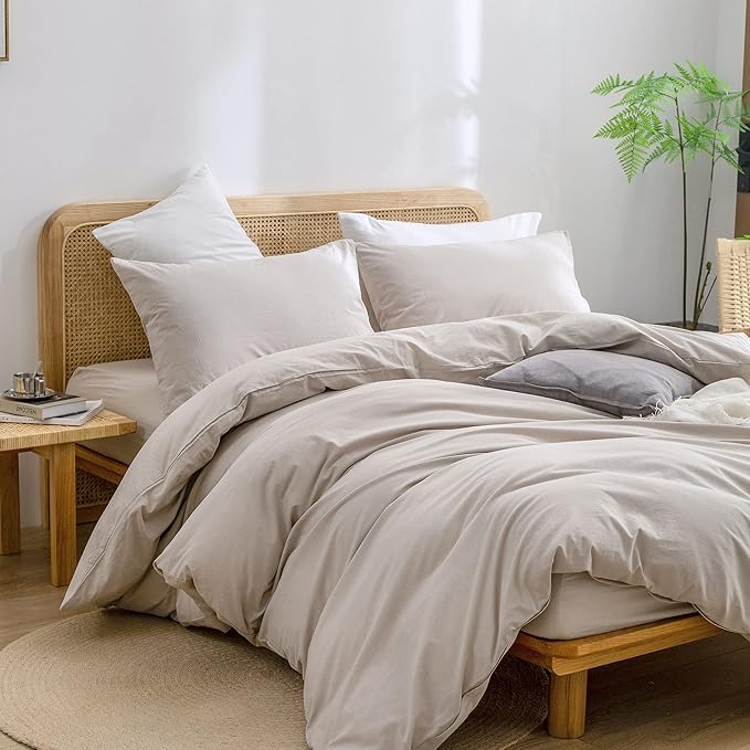 Linen Duvet Cover Set - King - 3 Piece