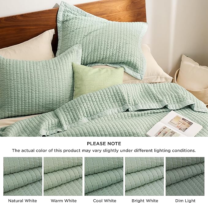 Microfiber Quilt Set - King - 3 Piece