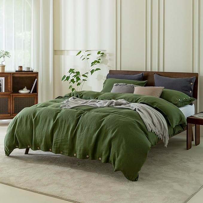 Linen Duvet Cover Set - King - 120 x 98 in - 3 Piece