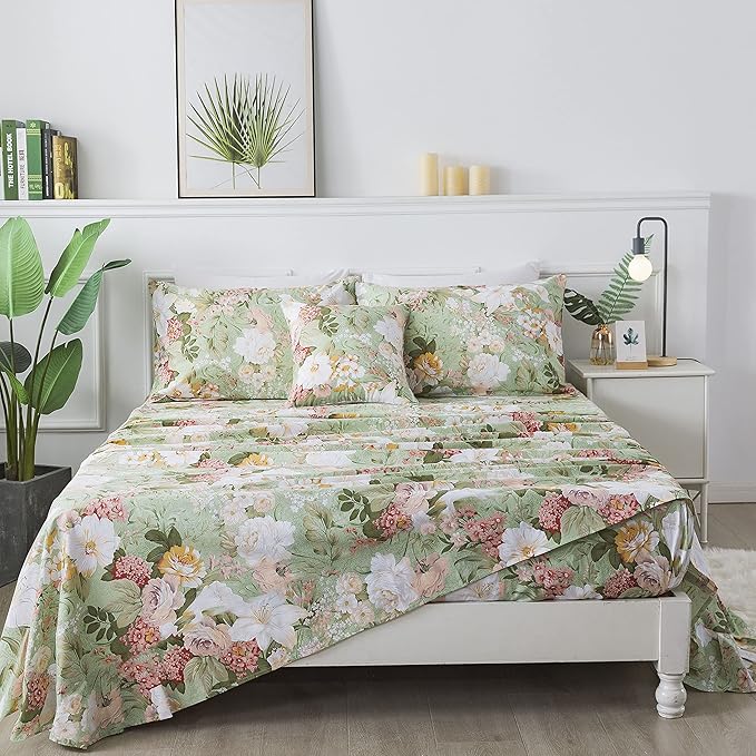 100% Cotton Bed Sheet Set - Full - 4 Piece