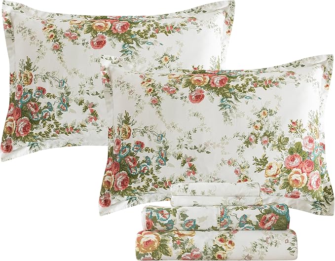 100% Cotton Bed Sheet Set - Twin XL - 4 Piece