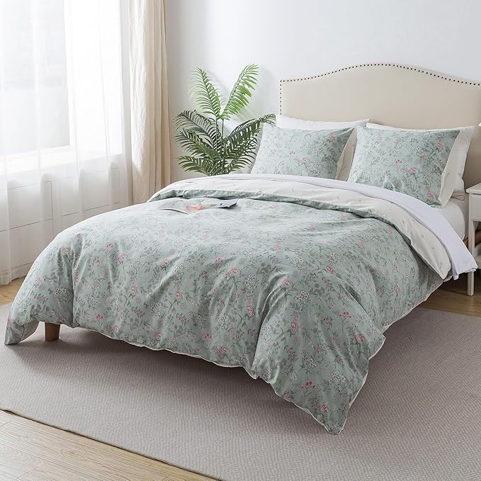 100% Cotton Duvet Cover Set - King - 3 Piece