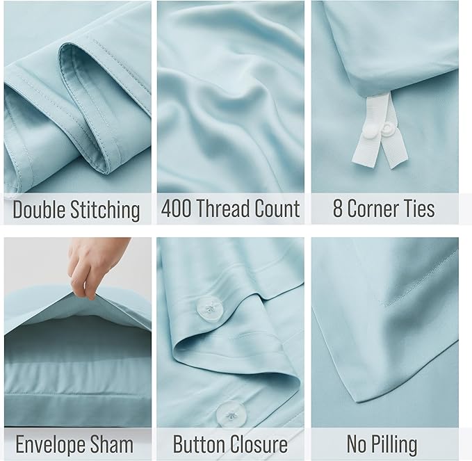 Bamboo Cooling Duvet Cover Set - California King - 3 Piece