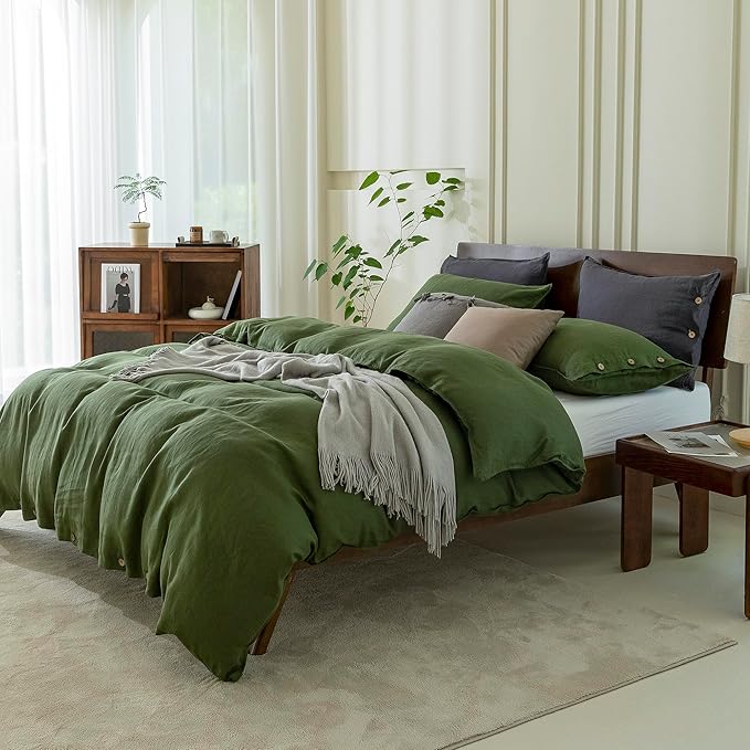 Linen Duvet Cover Set - California King - 104 x 98 in - 3 Piece