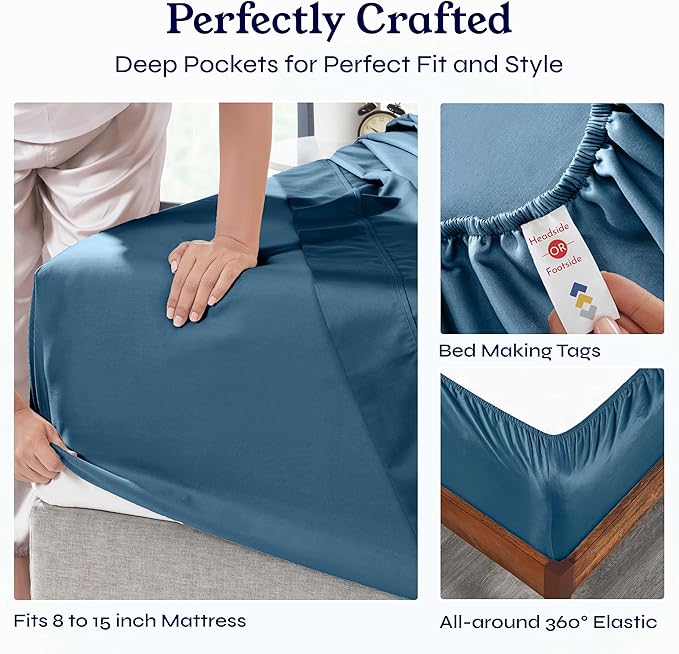 100% Cotton Bed Sheet Set - Split King - 5 Piece