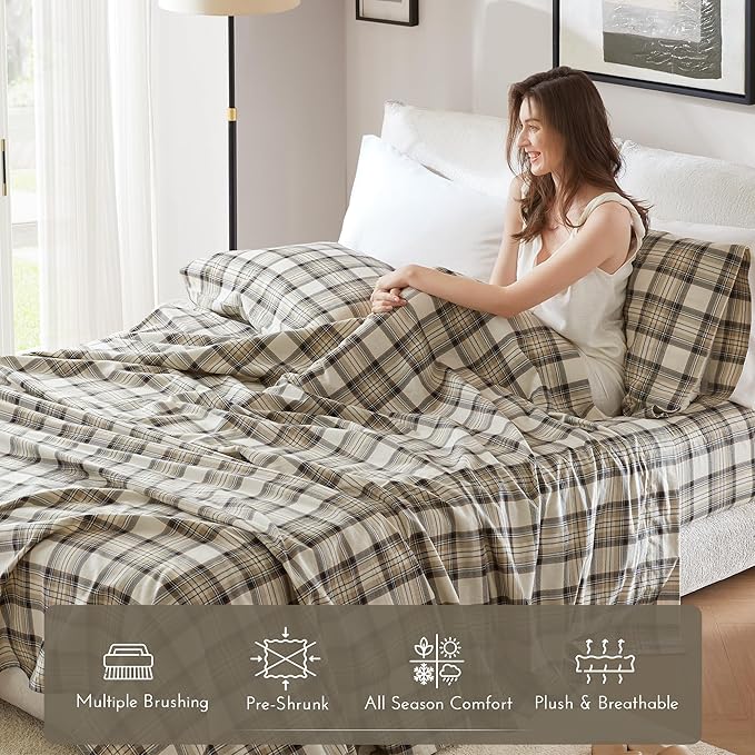 Flannel Bed Sheet Set - Twin - 3 Piece