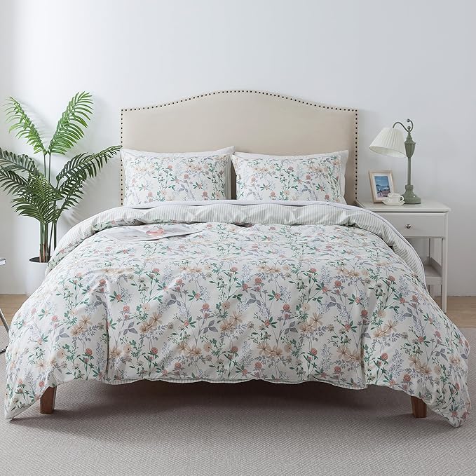 100% Cotton Duvet Cover Set - Queen - 3 Piece