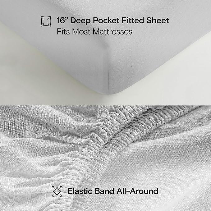 Linen Cooling Bed Sheet Set - Full - 3 Piece