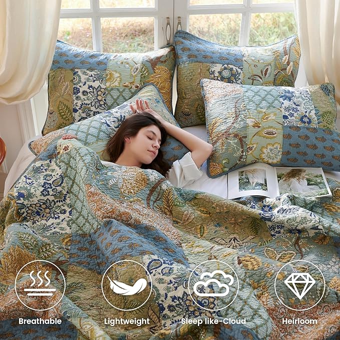 100% Cotton Quilt Set - Queen