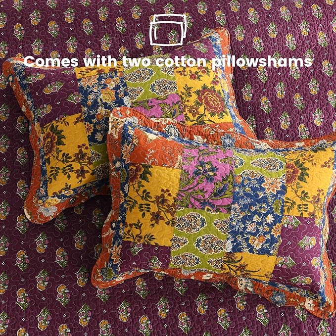 100% Cotton Quilt Set - Queen