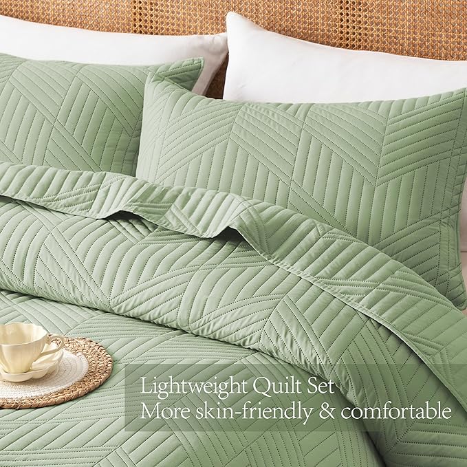 Microfiber Quilt Set - Queen