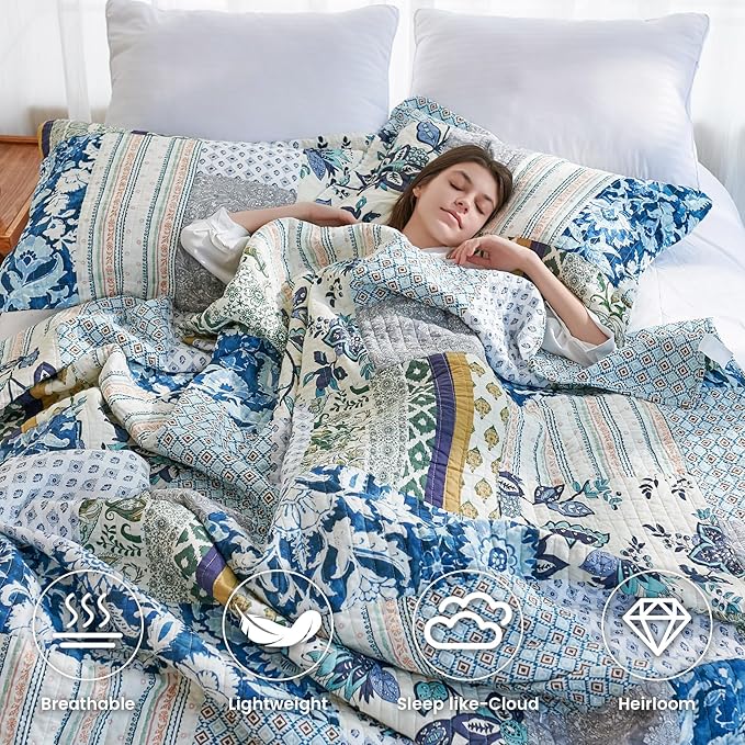 100% Cotton Quilt Set - Queen