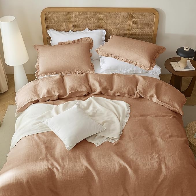 Linen Duvet Cover Set - Queen - 3 Piece