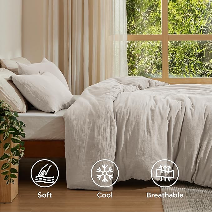 Bamboo Cooling Duvet Cover Set - King - 3 Piece