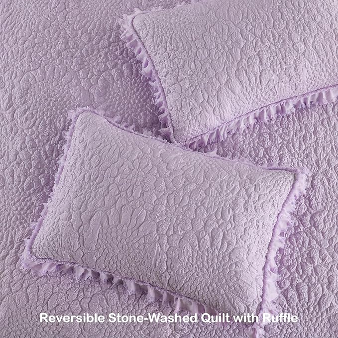 Microfiber Quilt Set - Queen - 3 Piece