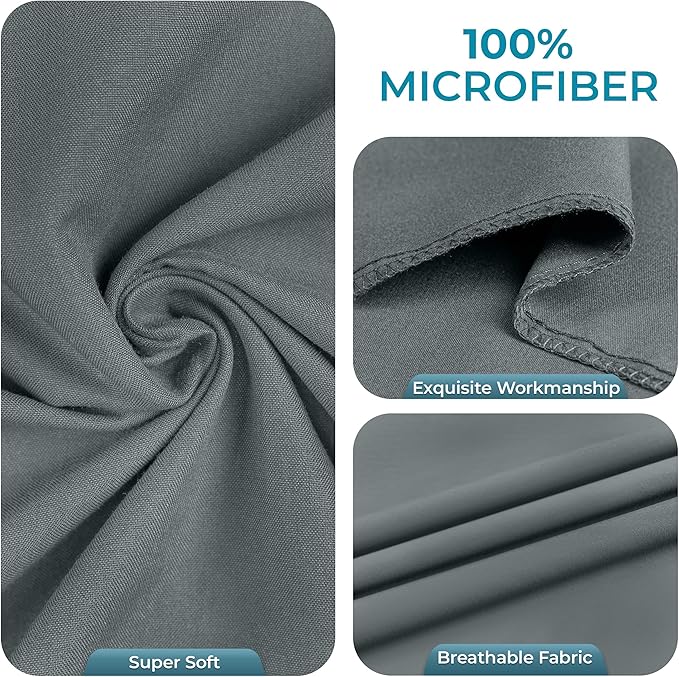 Microfiber Pillowcase Set - Queen - 20 x 30 in - 6 Pack