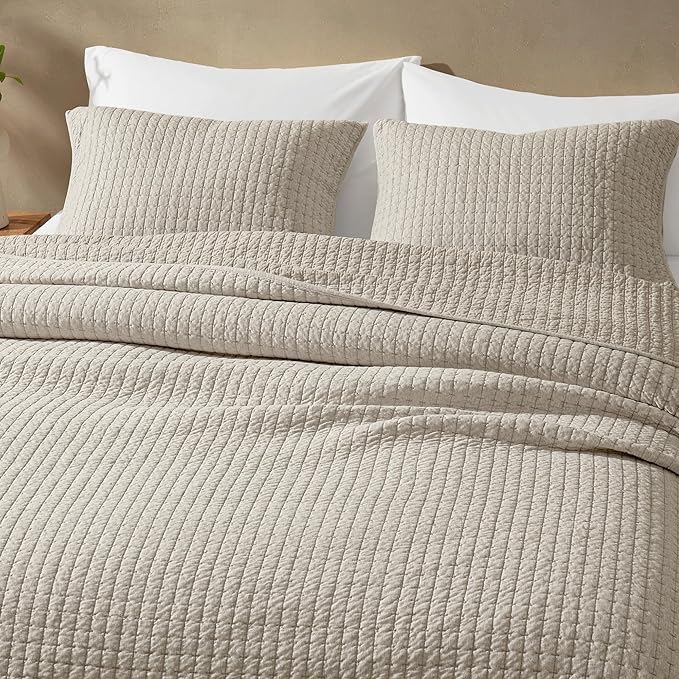 100% Cotton Hypoallergenic Quilt Set - Queen